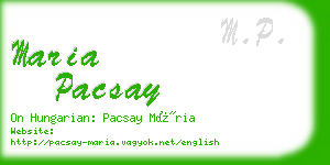 maria pacsay business card